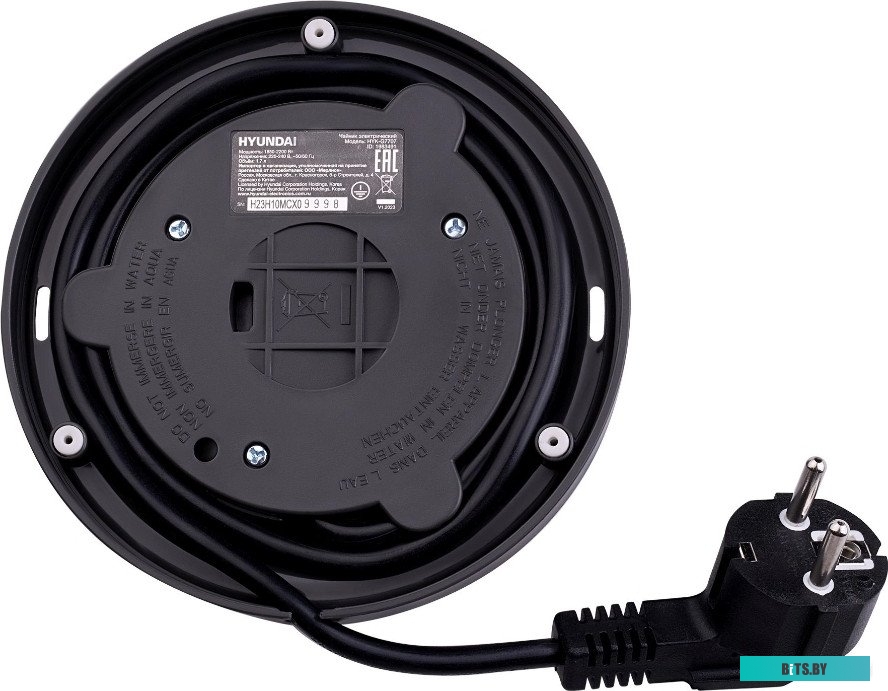 HYK-G7707 Чайник электрический Hyundai HYK-G7707 1.7л. 2200Вт графит корпус: стекло
