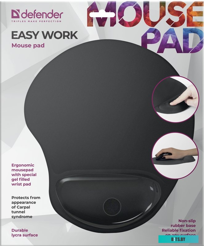 Коврик для компьютерной мыши Defender Easy Work Black 50915