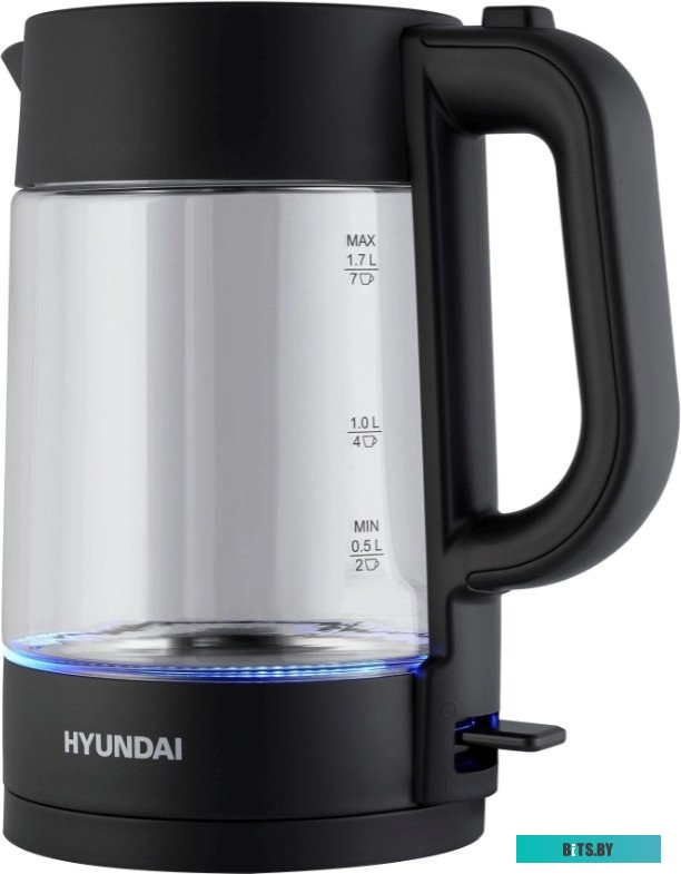 HYK-G7707 Чайник электрический Hyundai HYK-G7707 1.7л. 2200Вт графит корпус: стекло