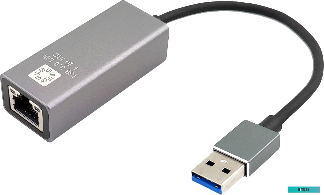 Кабель-адаптер 5bites UA3-45-11BK USB --> UTP 1000Mbps + 3-port USB3.0 Hub