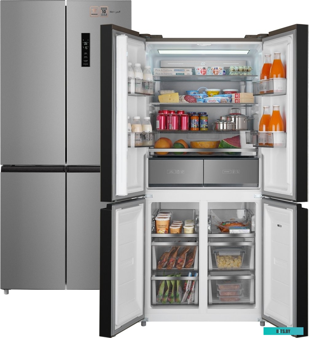 433044 Холодильник INVERTER NO FROST INOX WSBS 590 WEISSGAUFF