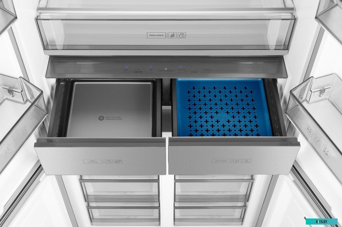 433044 Холодильник INVERTER NO FROST INOX WSBS 590 WEISSGAUFF