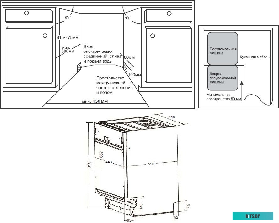 BDW 4525 Infolight Встраиваемая посудомоечная машина WEISSGAUFF BDW 4525 Infolight