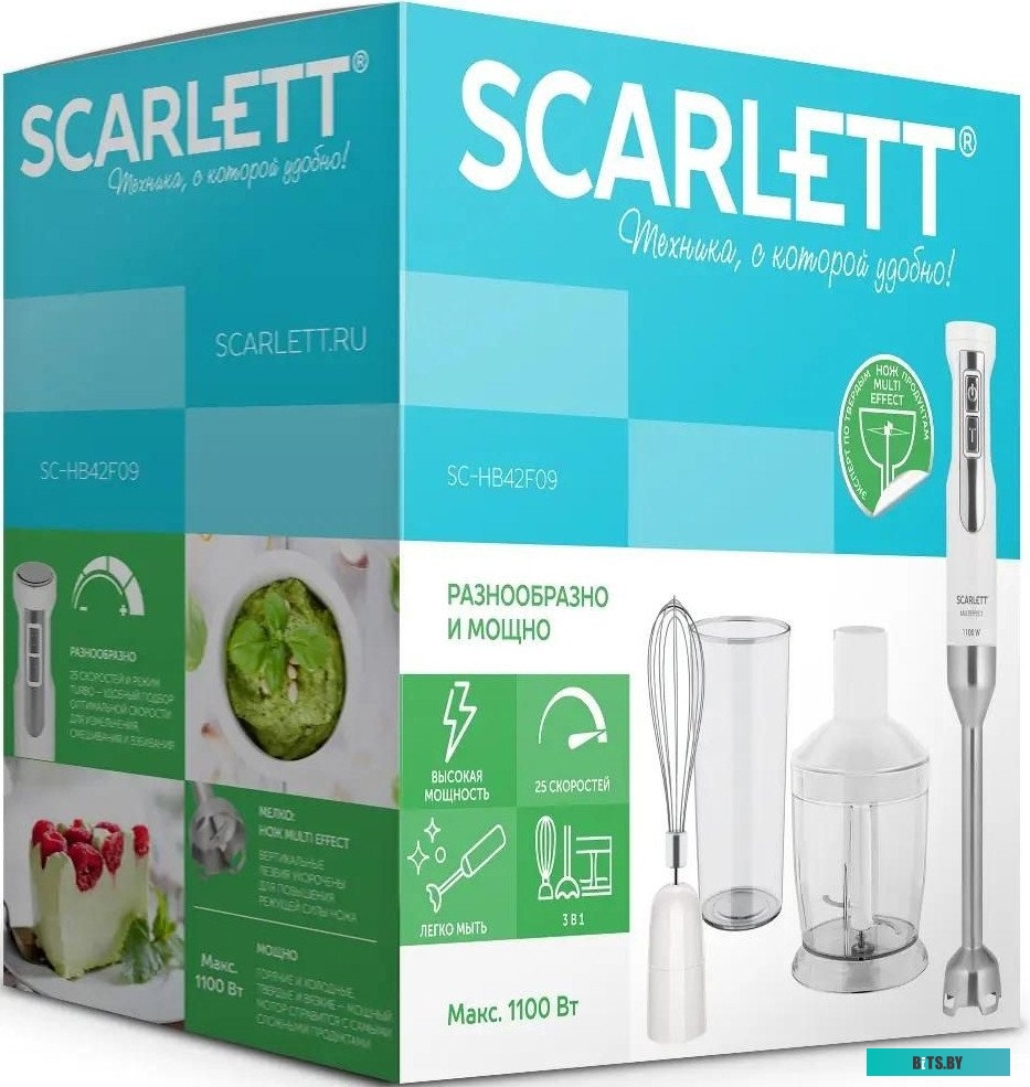 SC-HB42F09 Блендер Scarlett SC-HB42F09,  погружной,  белый