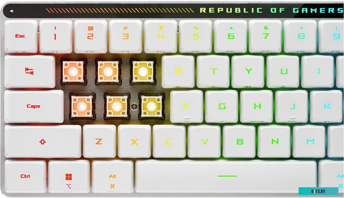 Клавиатура ASUS ROG Falchion Moonlight White (ASUS RX Low Profile Red) 90MP03EC-BKRA10