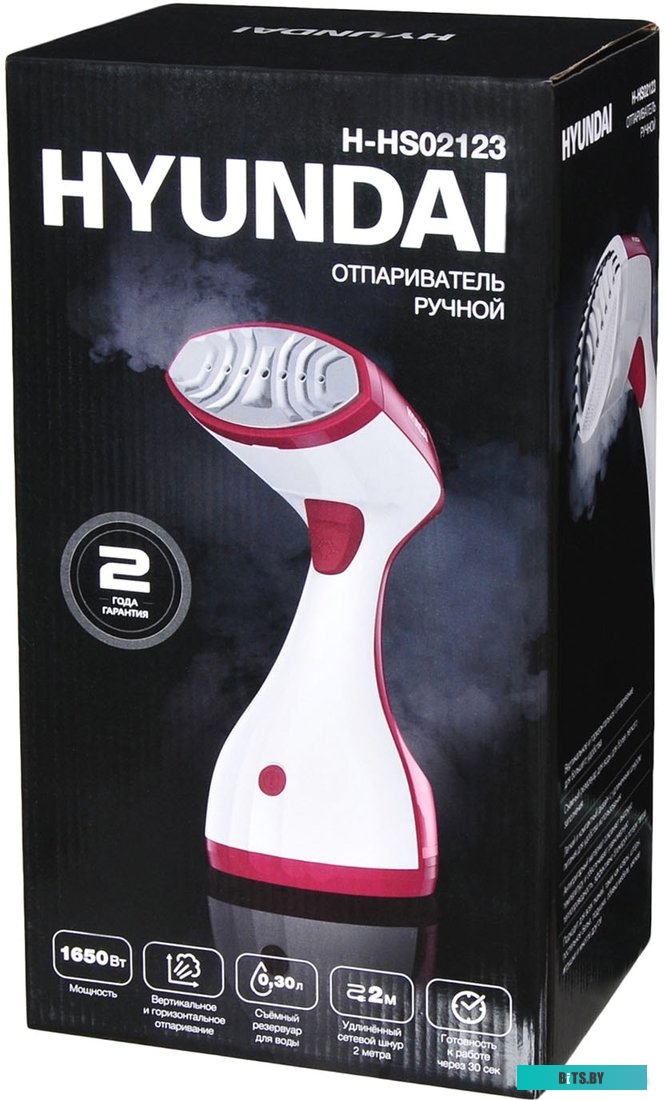 H-HS02123 Отпариватель ручной Hyundai H-HS02123 1650Вт белый/вишневый
