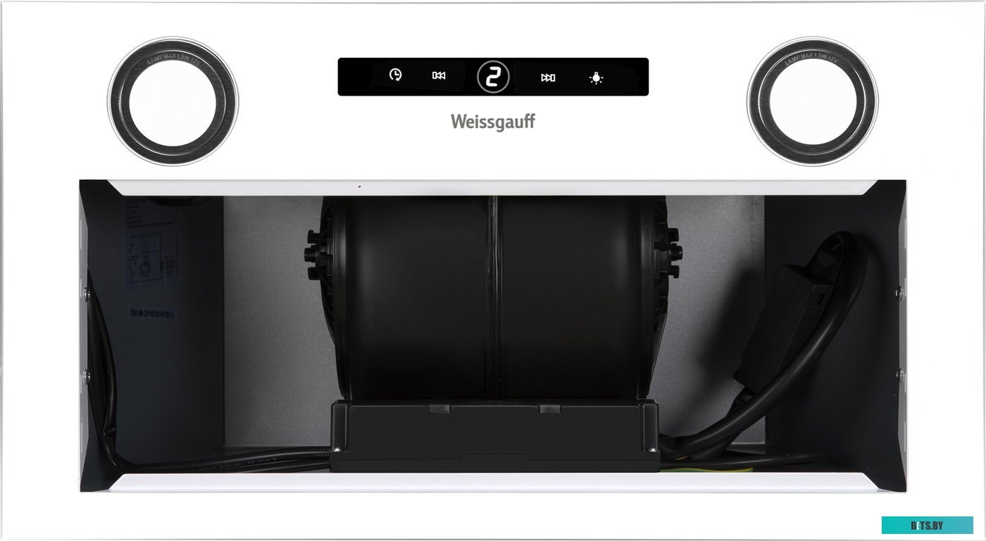 429116 Микроволновая печь WEISSGAUFF BMWO-209 PDB, встраиваемая, 20л, 800Вт, черный [429116]