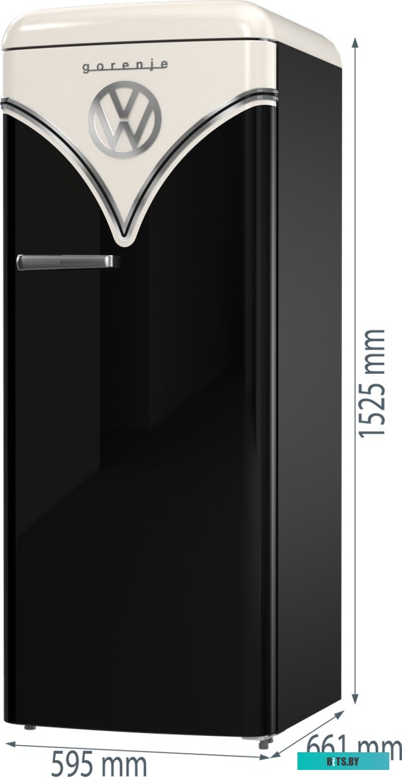 OBRB615DBK Холодильник однокамерный Gorenje OBRB615DBK инверторный черный