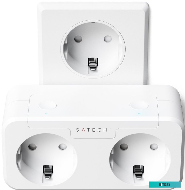 Умная розетка Satechi Dual Smart Outlet EU <ST-HK2OAW-EU>