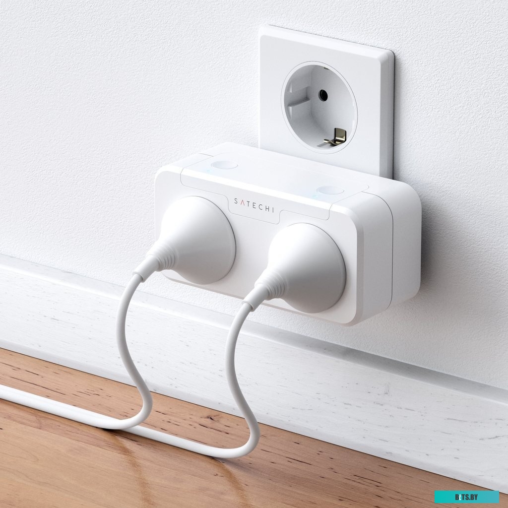 Умная розетка Satechi Dual Smart Outlet EU <ST-HK2OAW-EU>