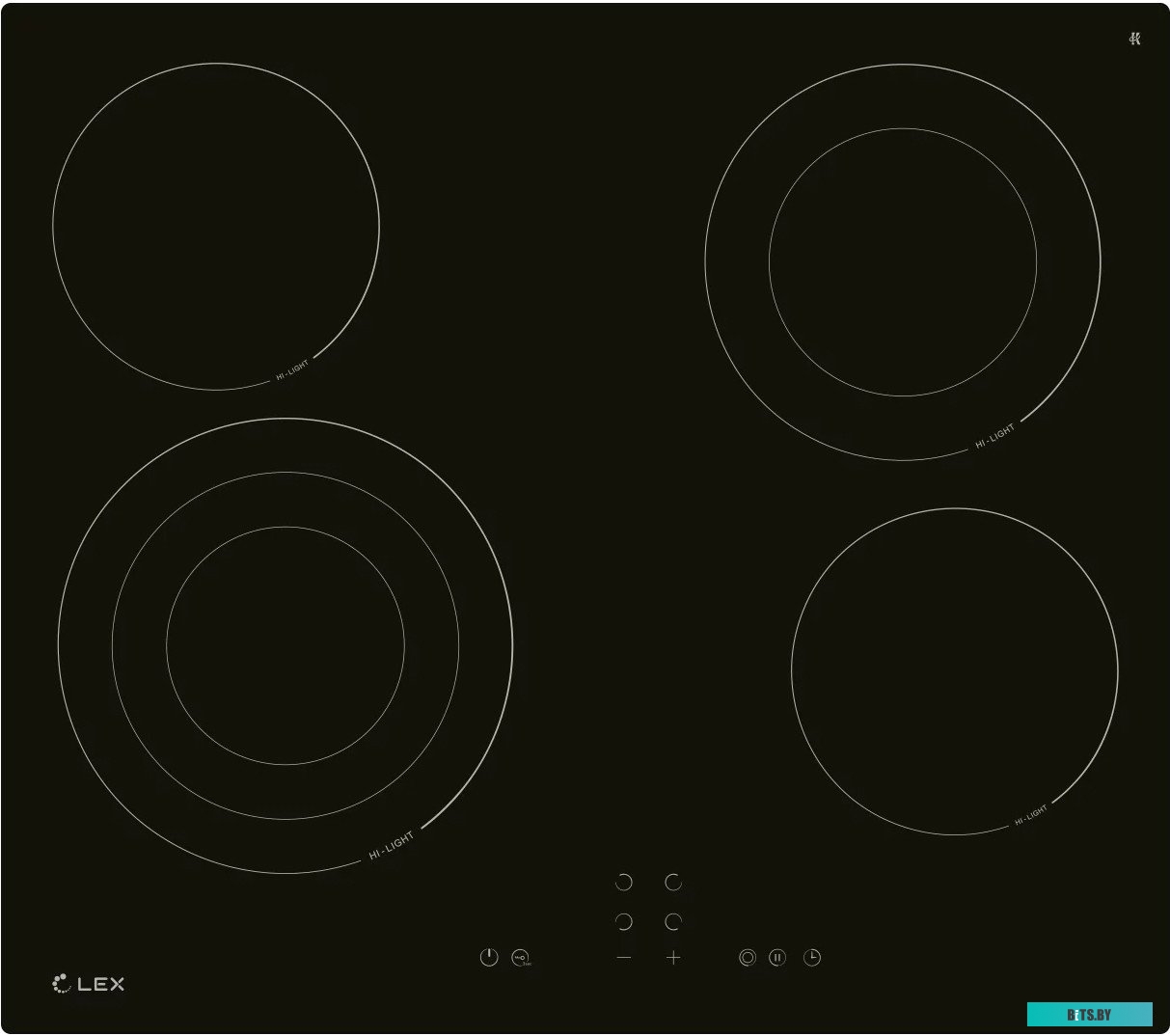 CHPE000019 Электрическая варочная панель LEX EVH 642B BL,  черный