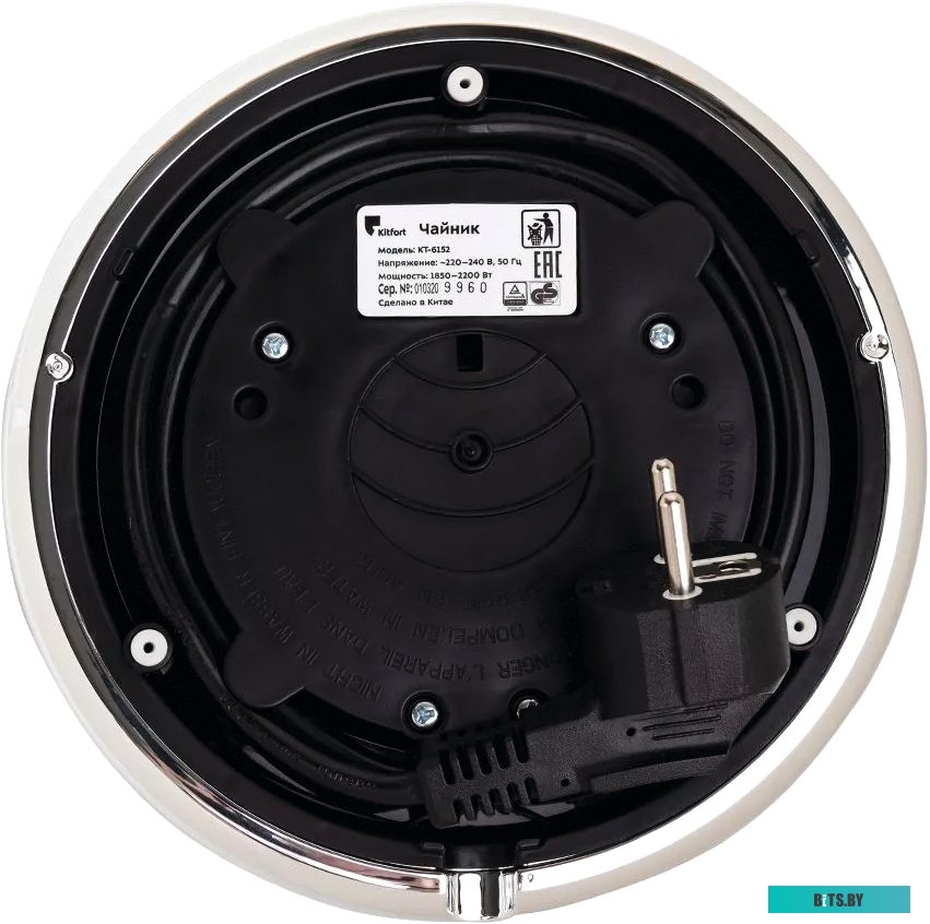 КТ-6182 Чайник электрический KitFort КТ-6182, 2200Вт, серебристый и черный