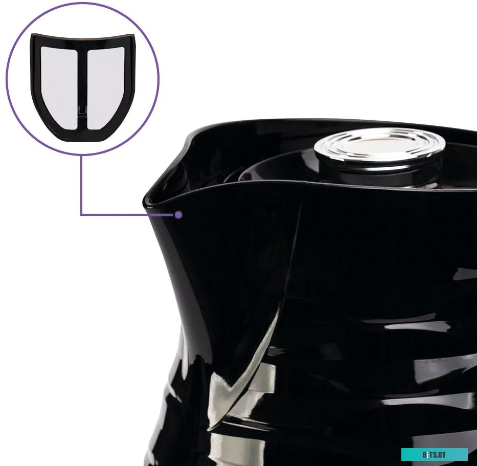 КТ-6182 Чайник электрический KitFort КТ-6182, 2200Вт, серебристый и черный