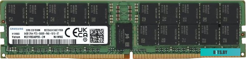 Память Samsung M321R8GA0PB0-CWM 64ГБ DIMM, ECC, registered, PC5-44800, CL40, 5600МГц