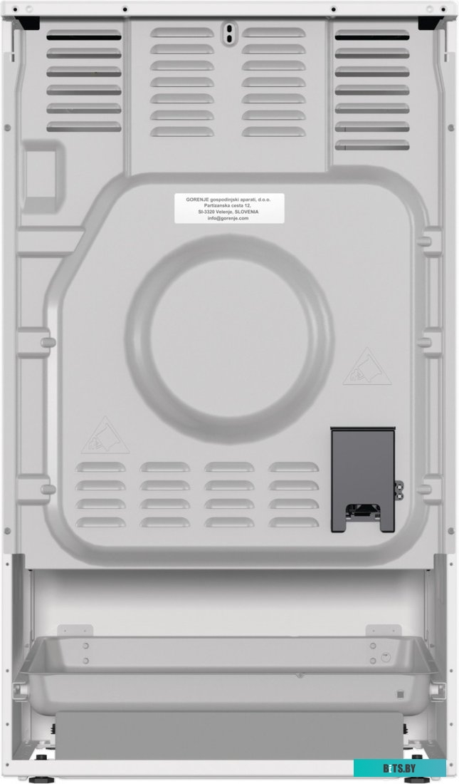 GECS5C70WA Электрическая плита Gorenje GECS5C70WA,  стеклокерамика,  инфракрасная,  без крышки,  белый/черный