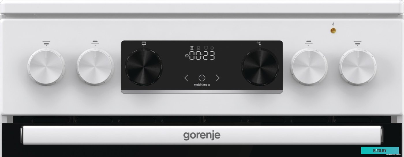 GECS5C70WA Электрическая плита Gorenje GECS5C70WA,  стеклокерамика,  инфракрасная,  без крышки,  белый/черный