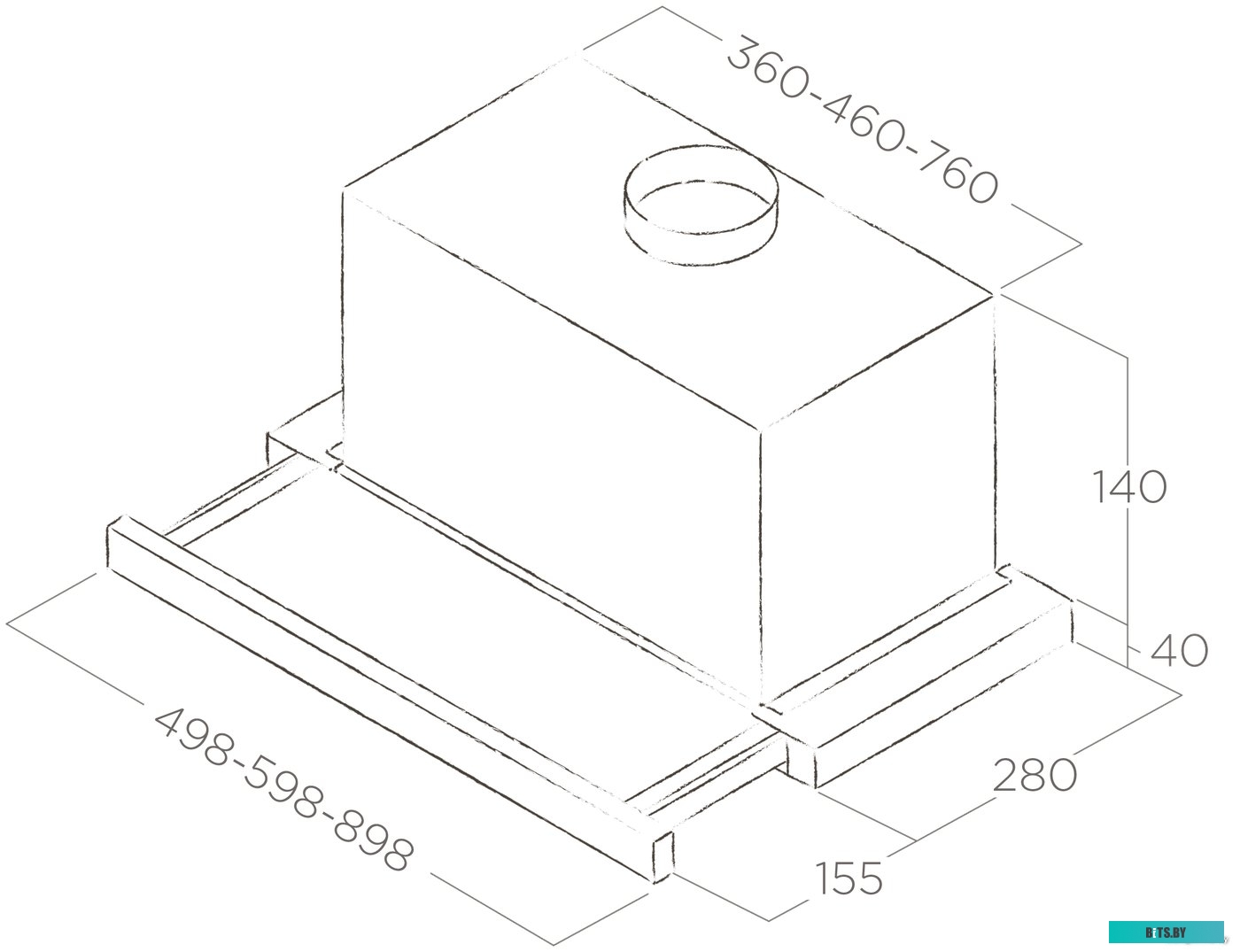 PRF0098879B Встраиваемая вытяжка Elica Elite 14 Lux GRVT/A/90, управление кнопочное, серебристый/стекло черное [prf0098879b]
