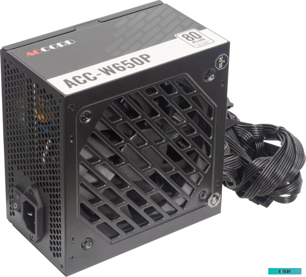 ACC-W650P Блок питания Accord ATX 650W ACC-W650P 80 PLUS WHITE (20+4pin) 120mm fan 6xSATA RTL