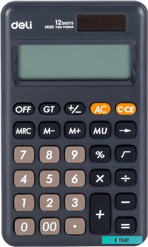 Калькулятор карманный Deli EM120BLACK черный