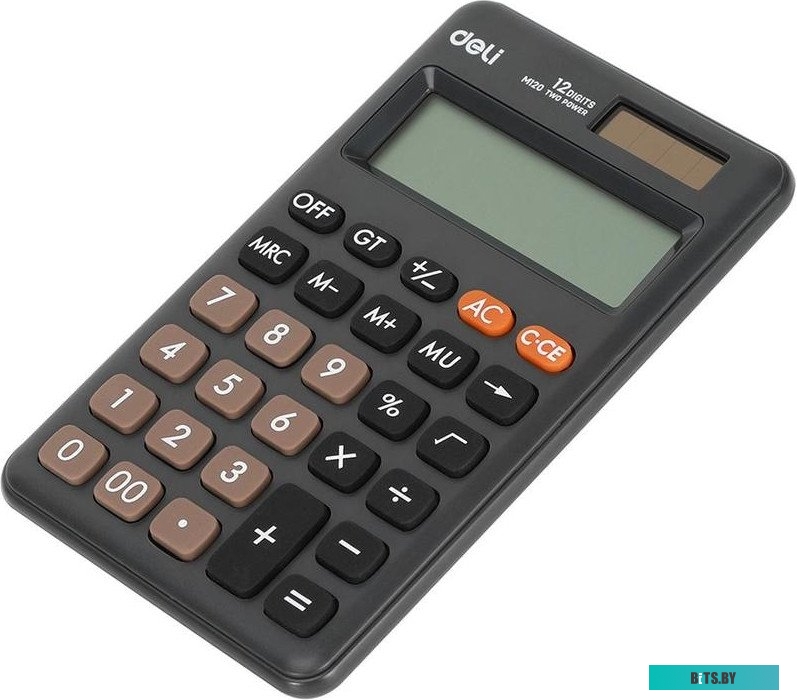 Калькулятор карманный Deli EM120BLACK черный