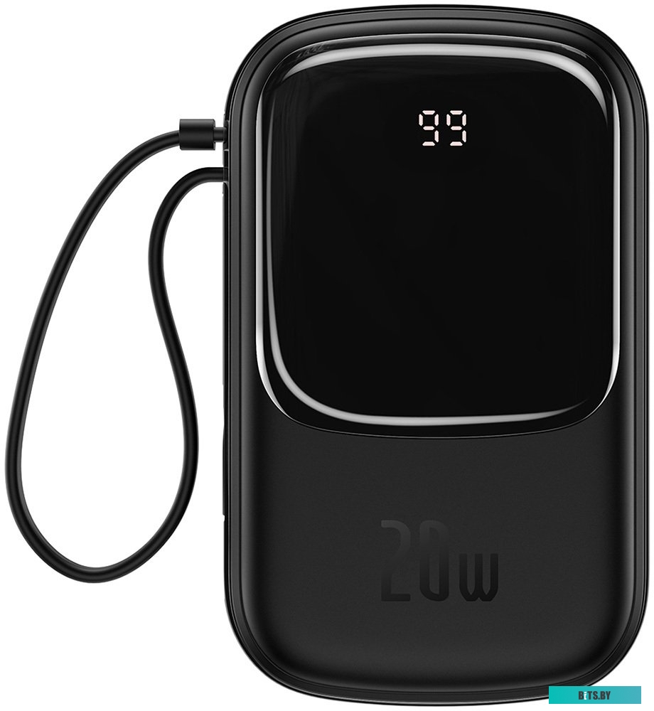 PPQD060201 Baseus Qpow Pro Digital Display Fast Charge Power Bank 20000mAh 20W iP Edition Black (cable USB to Type-C 3A 0.3m Black) Overseas Edition (