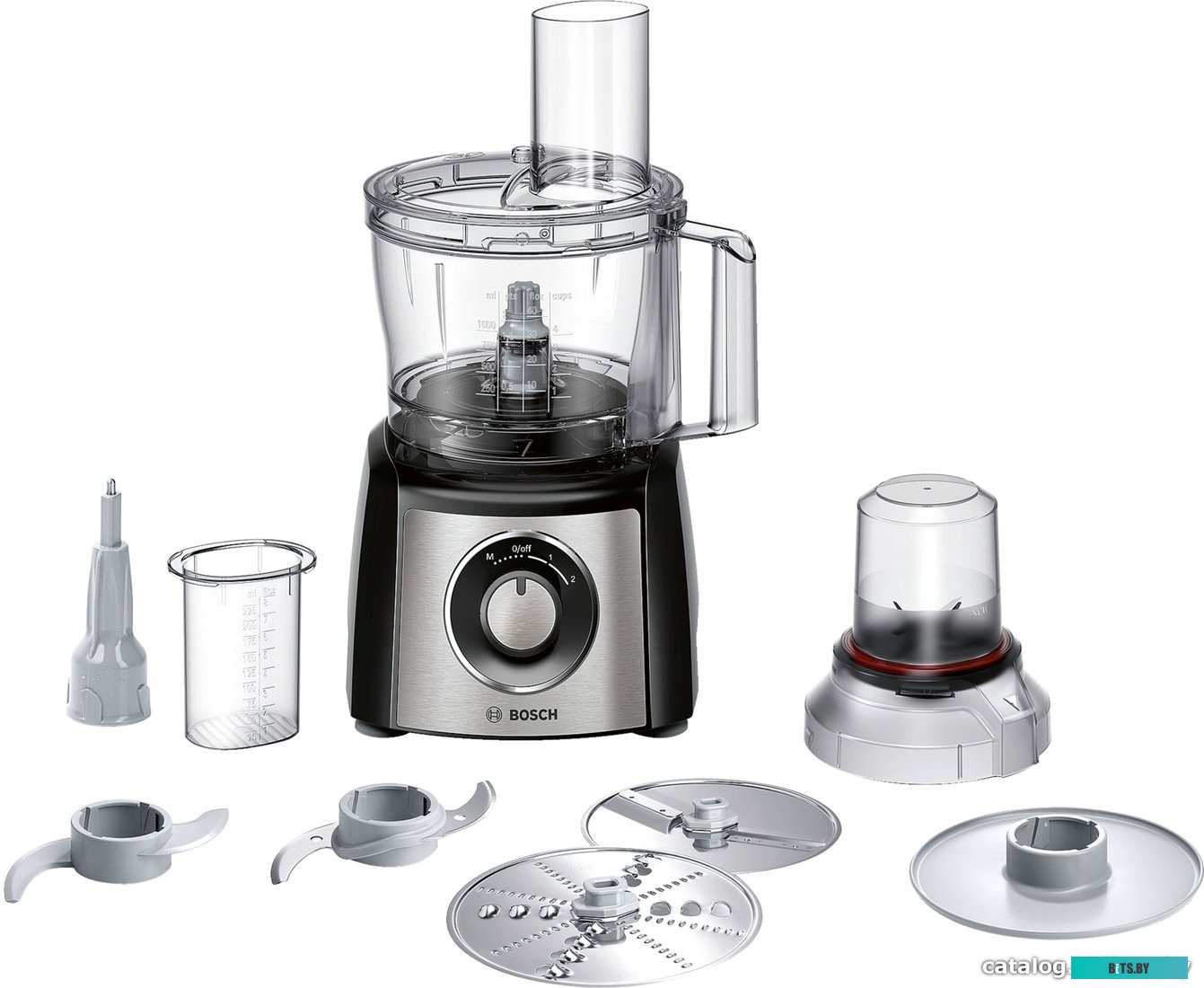 MCM3401M Кухонный комбайн Bosch MCM3401M,  черный/нержавеющая сталь