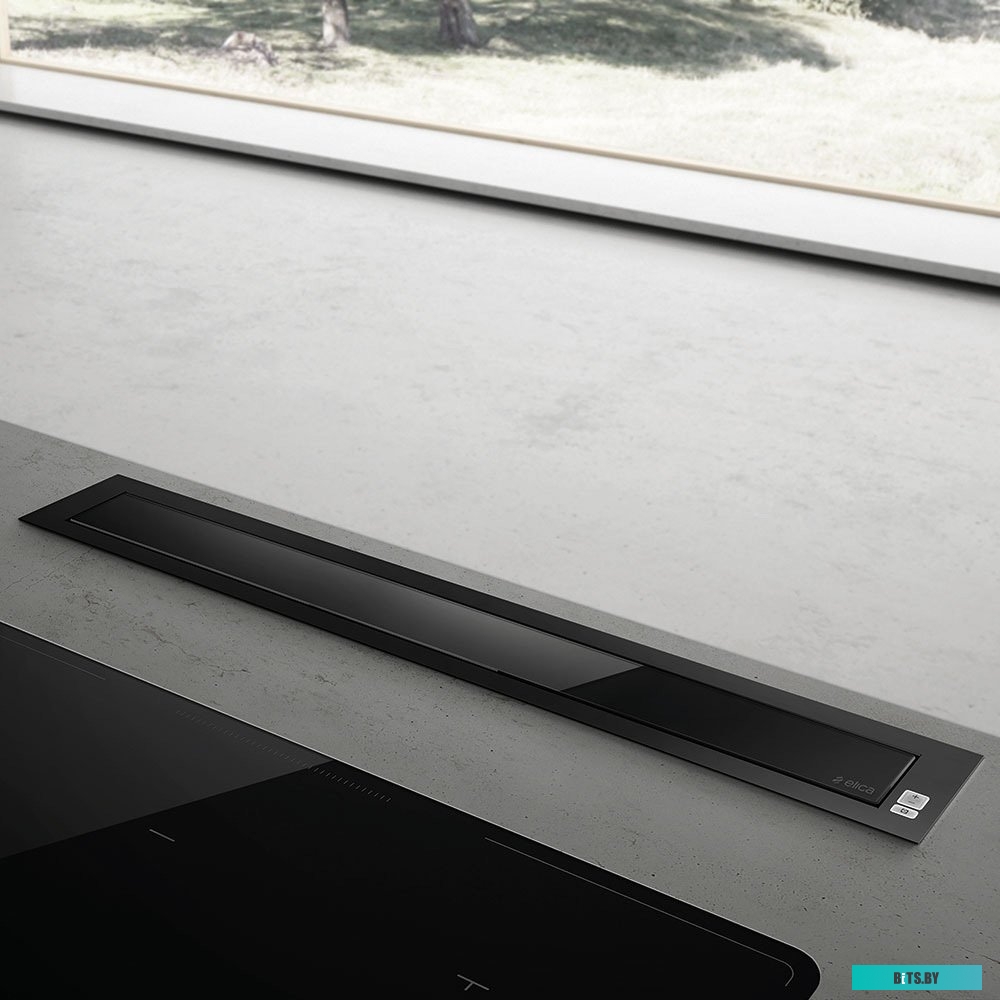 PANDORA BL/F/90-PRF0120979 Вытяжка ELICA/ Встраивается в столешницу, 90см, 1200м3, периметриальное всасывание, пульт ДУ, электронное управление, черна