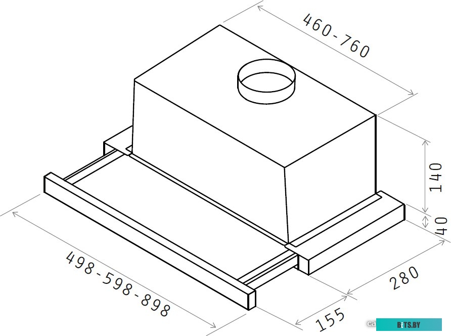 ELITE 14 LUX GRIX/A/50-PRF0037987B Встраиваемый вытяжной шкаф ELICA/ 50 см, 650 м3/ч, серебряный-нерж.сталь