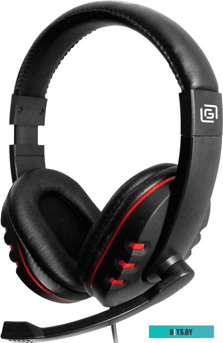 Наушники с микрофоном Oklick HS-L380G ABBADON черный/красный 