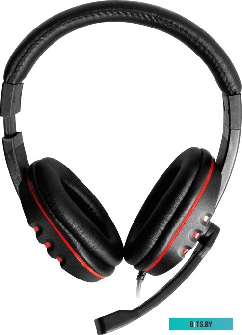 Наушники с микрофоном Oklick HS-L380G ABBADON черный/красный 