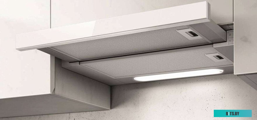 ELITE 14 LUX GRVTWH/A/60-PRF0116536B Встраиваемая вытяжка ELICA/ Встраиваемая, 650м3ч, серебристый, кнопочное управление, нержавеющая сталь+белое стек