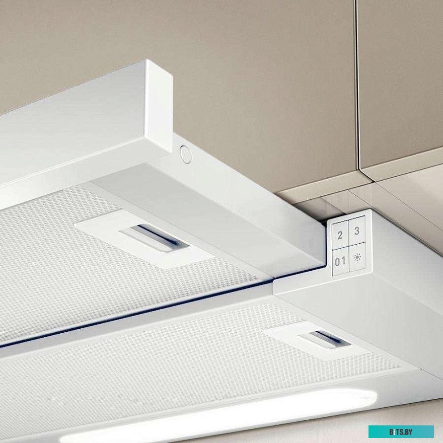 ELITE 14 LUX GRVTWH/A/60-PRF0116536B Встраиваемая вытяжка ELICA/ Встраиваемая, 650м3ч, серебристый, кнопочное управление, нержавеющая сталь+белое стек