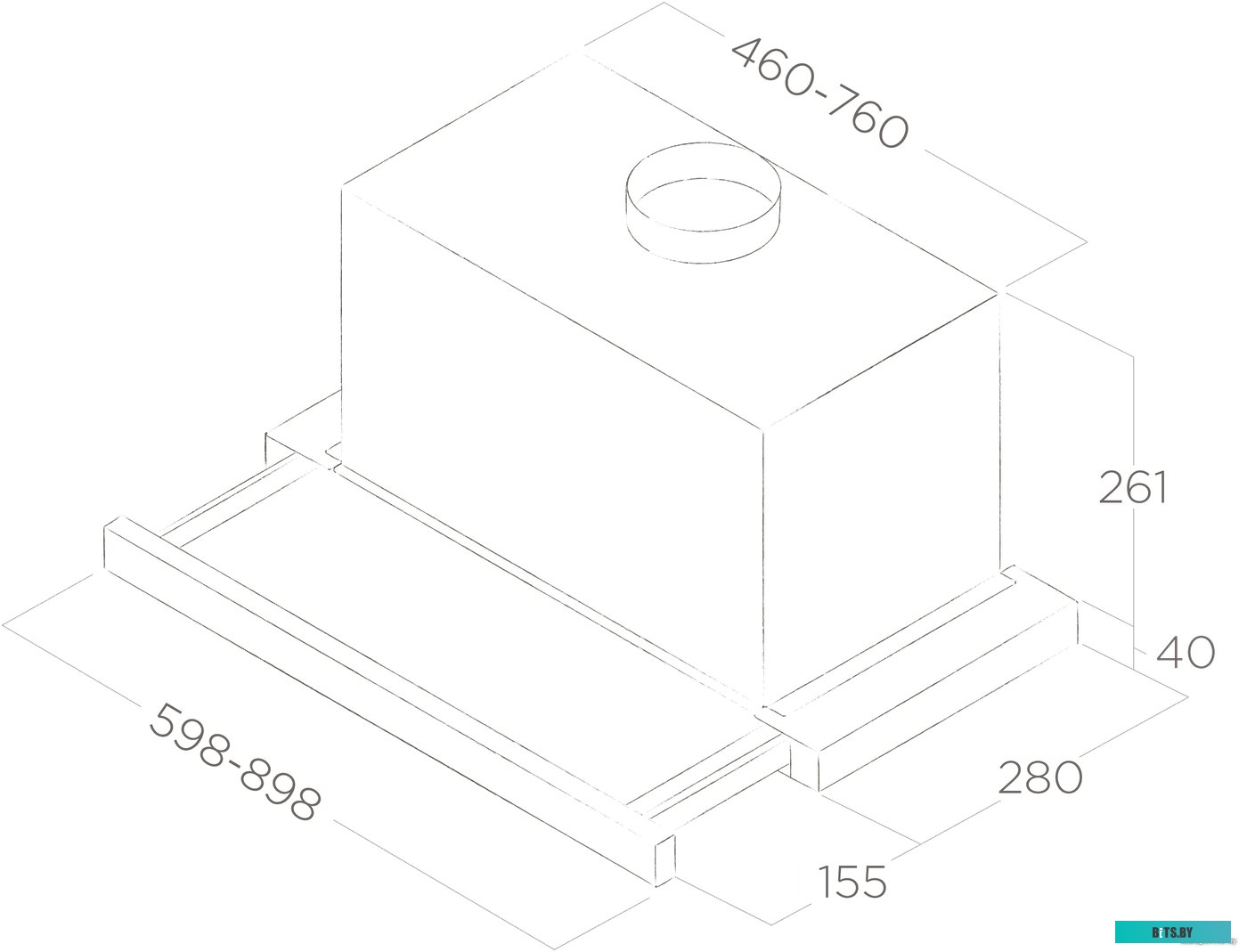 ELITE 26 IX/A/90/VT-PRF0094215B Встраиваемые вытяжки ELICA/ Встраиваемая, 90 см, электронное управление, 900 куб. м. , серая+черное стекло