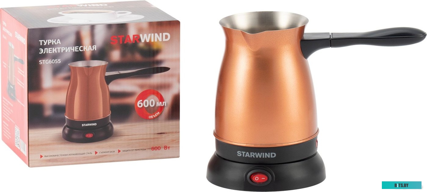 STG6055 Кофеварка StarWind STG6055,  Электрическая турка,  медный  / черный