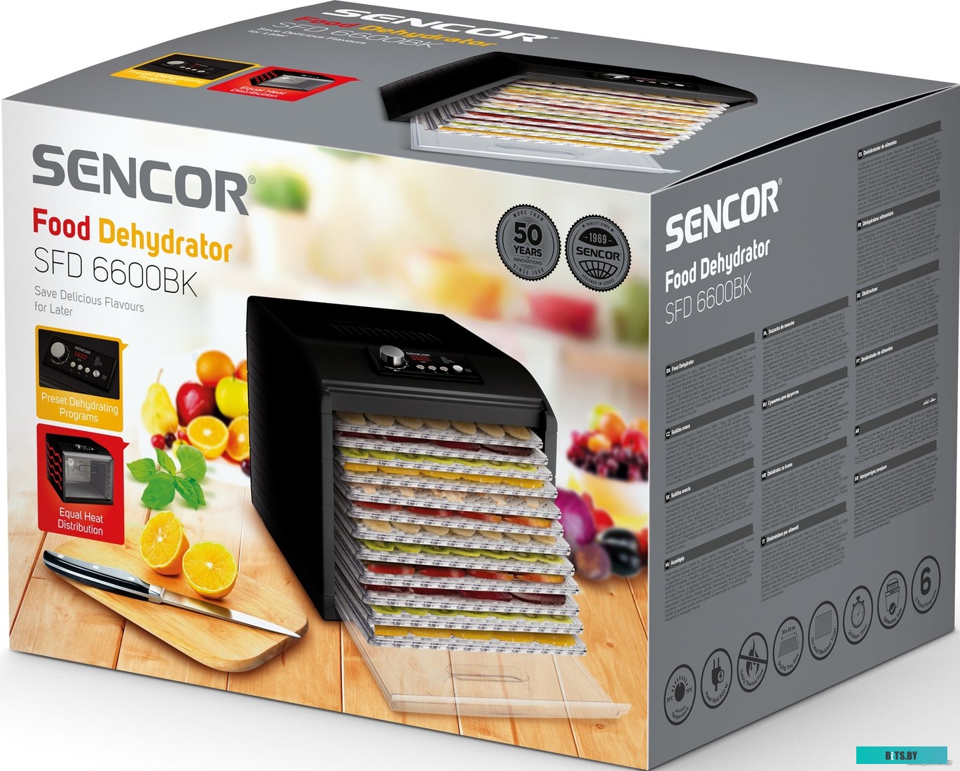 6600BK Сушилка для овощей и фруктов Sencor SFD 6600BK