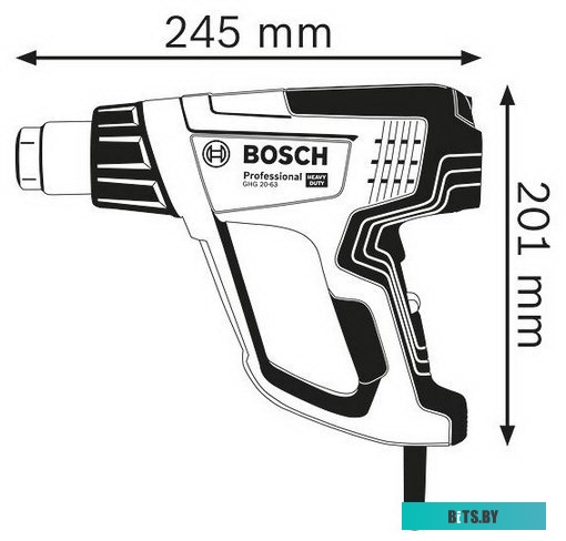 06012A6201 Технический фен Bosch GHG 20-63