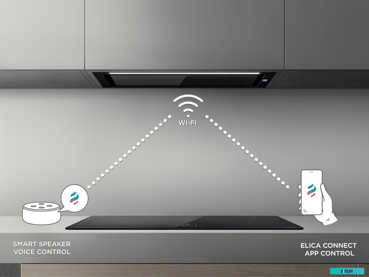 HIDDEN 2.0 @ BLGL/A/72-PRF0164391 Вытяжки ELICA/ Встраиваемая, 90 см,электронное управление, 1300 куб. м. , черный