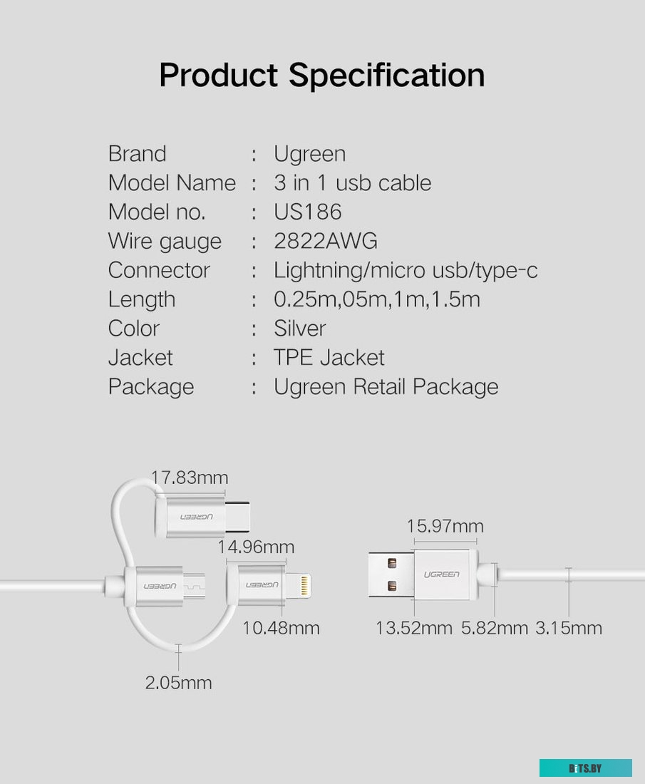 Кабель Ugreen US186 50203