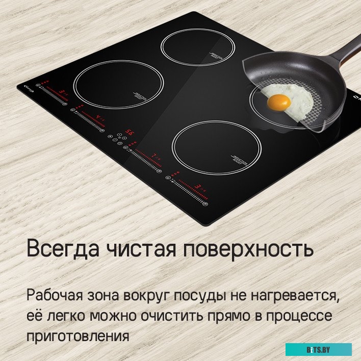 CVI594SBK Inverter Встраиваемые индукционные панели MAUNFELD/ Индукционная варочная панель, 60 см, 4 конфорки, слайдерное управление, мощность конфоро