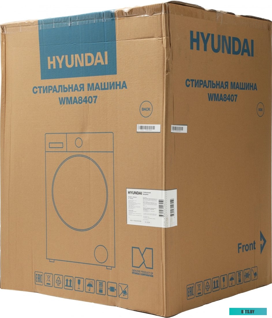 WMA8407 Стиральная машина Hyundai WMA8407, с фронтальной загрузкой, 8кг