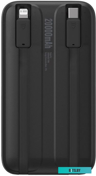 PPMD020101 Baseus Comet Series Dual-Cable Digital Display Fast Charge Power Bank 20000mAh 22.5W Black (With Cable USB to Type-C 30cm Black) (PPMD02010