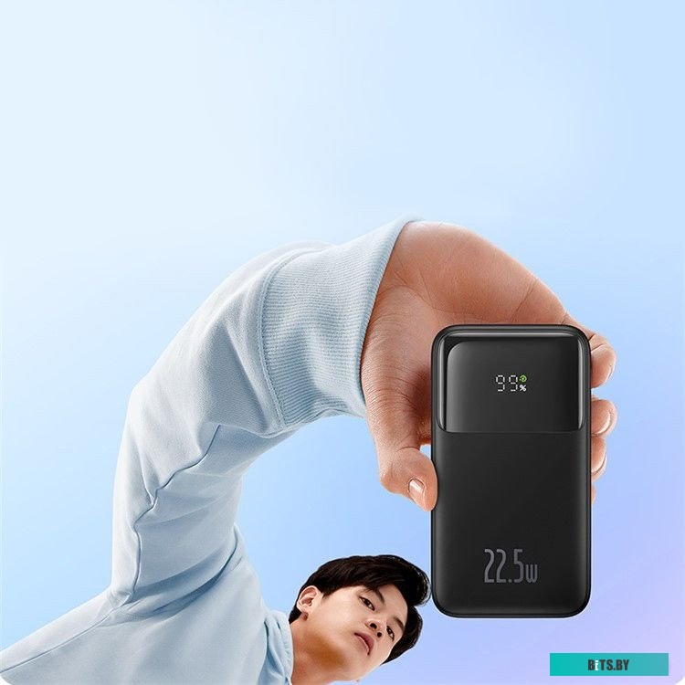 PPMD020101 Baseus Comet Series Dual-Cable Digital Display Fast Charge Power Bank 20000mAh 22.5W Black (With Cable USB to Type-C 30cm Black) (PPMD02010