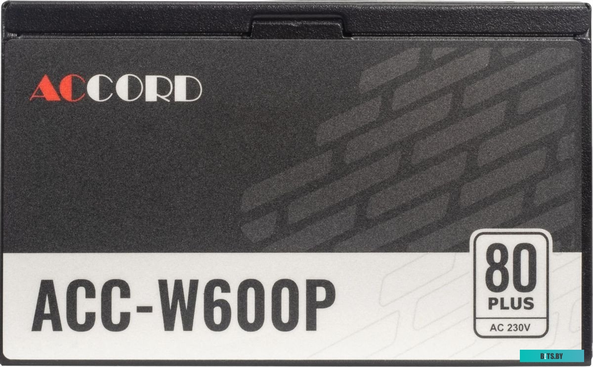 ACC-W600P Блок питания Accord ATX 600W ACC-W600P 80 PLUS WHITE (20+4pin) 120mm fan 6xSATA