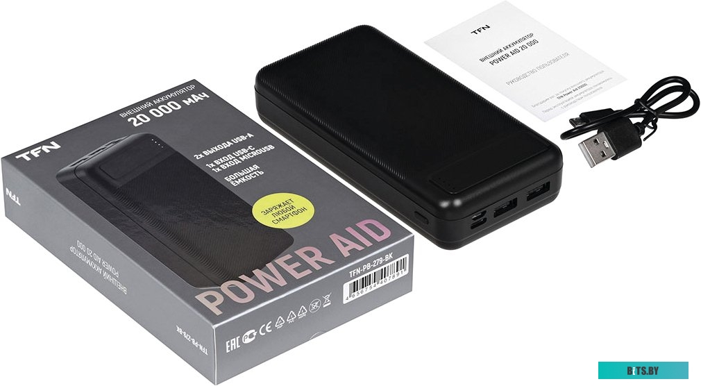 Портативное зарядное устройство TFN PowerAid 20 20000mAh (черный) <TFN-PB-279-BK>