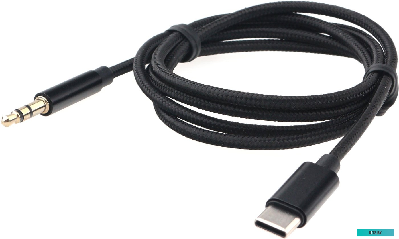 Кабель-переходник Cablexpert USB Type-C/Jack3.5, Mobile, 1м, белый, CCAB-CM35M-1M-W