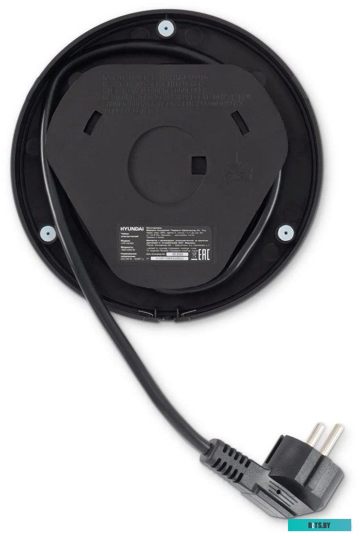 HYK-G2403 Чайник электрический Hyundai HYK-G2403 1.5л. 2200Вт черный/серебристый (корпус: стекло)