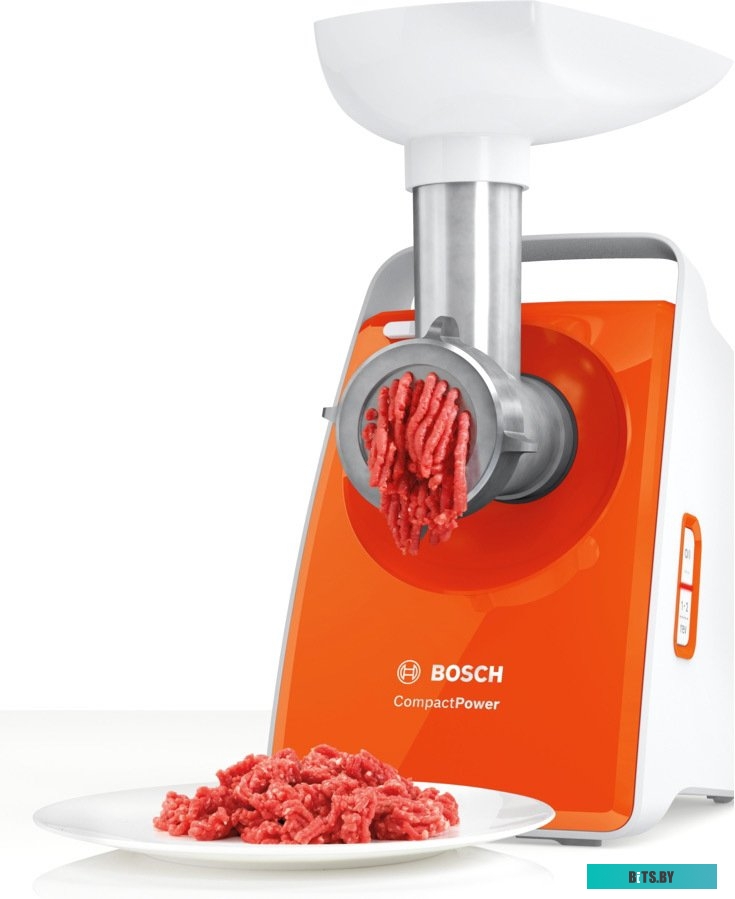 MFW3630I Мясорубка Bosch CompactPower MFW3630I,  белый / оранжевый