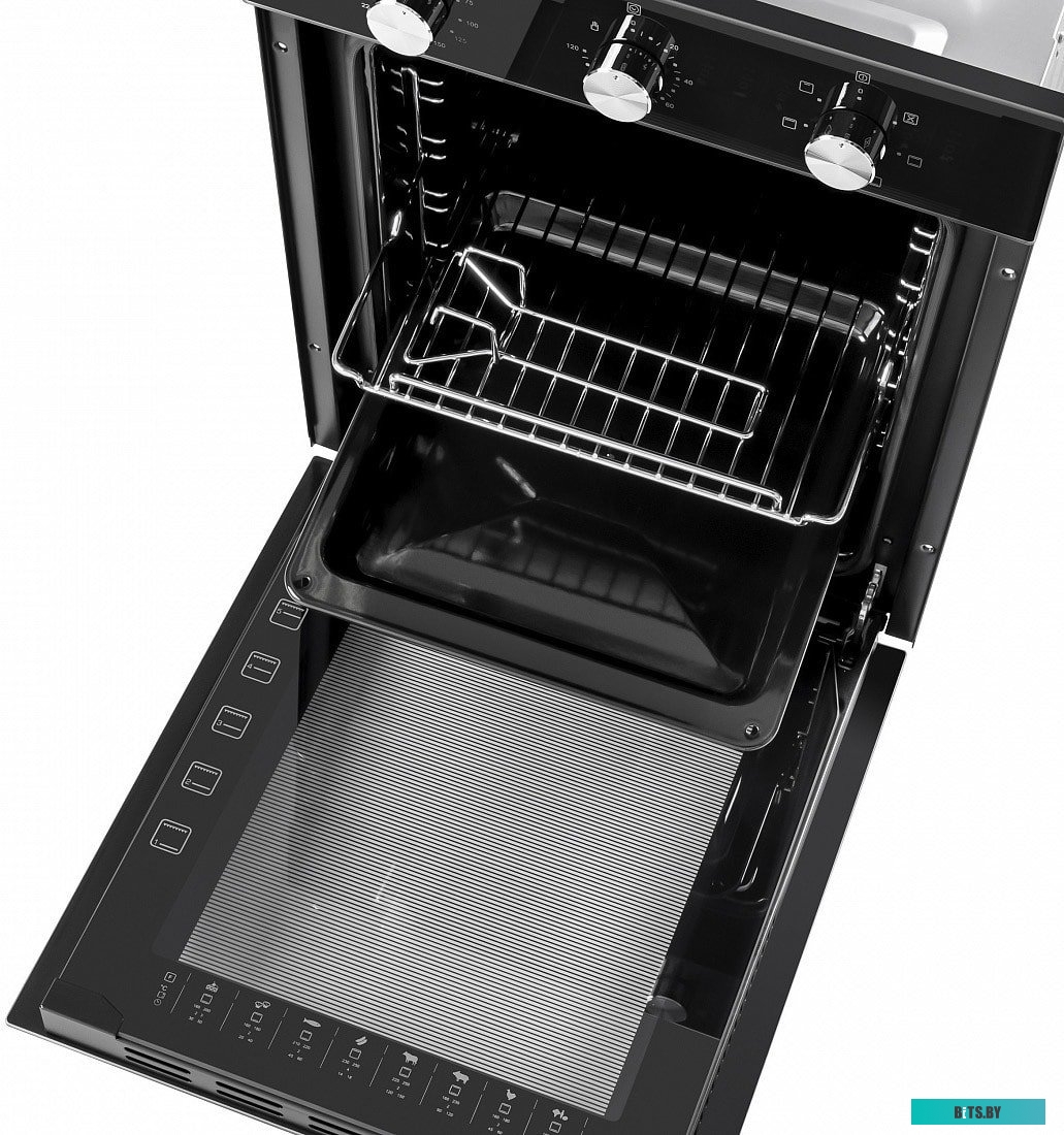 EOEC516B Шкаф духовой электрический MAUNFELD EOEC516B/ 448х546х595 мм, объем 51 л, 7 основных режимов,  механическое управление, двойное стекло дверцы