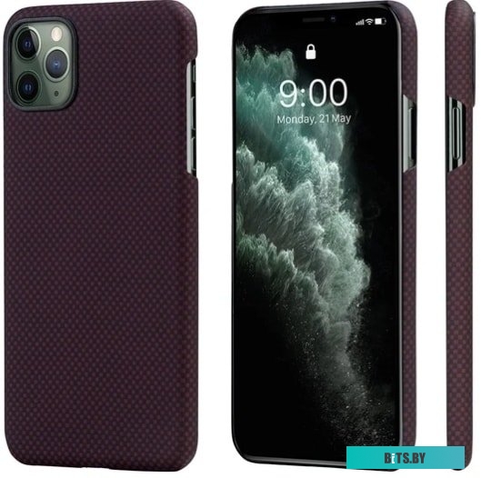 Pitaka MagEZ для iPhone 11 Pro Max (plain, черный/красный)