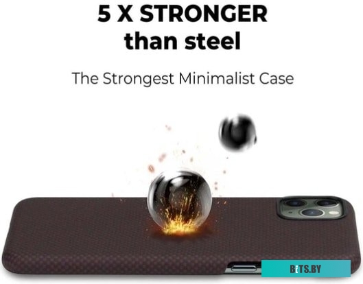 Pitaka MagEZ для iPhone 11 Pro Max (plain, черный/красный)